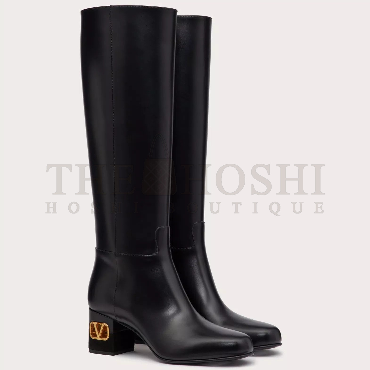 Va1e*ntin0 Heritage Boots 60mm In Black Calfskin Leather Master Quality