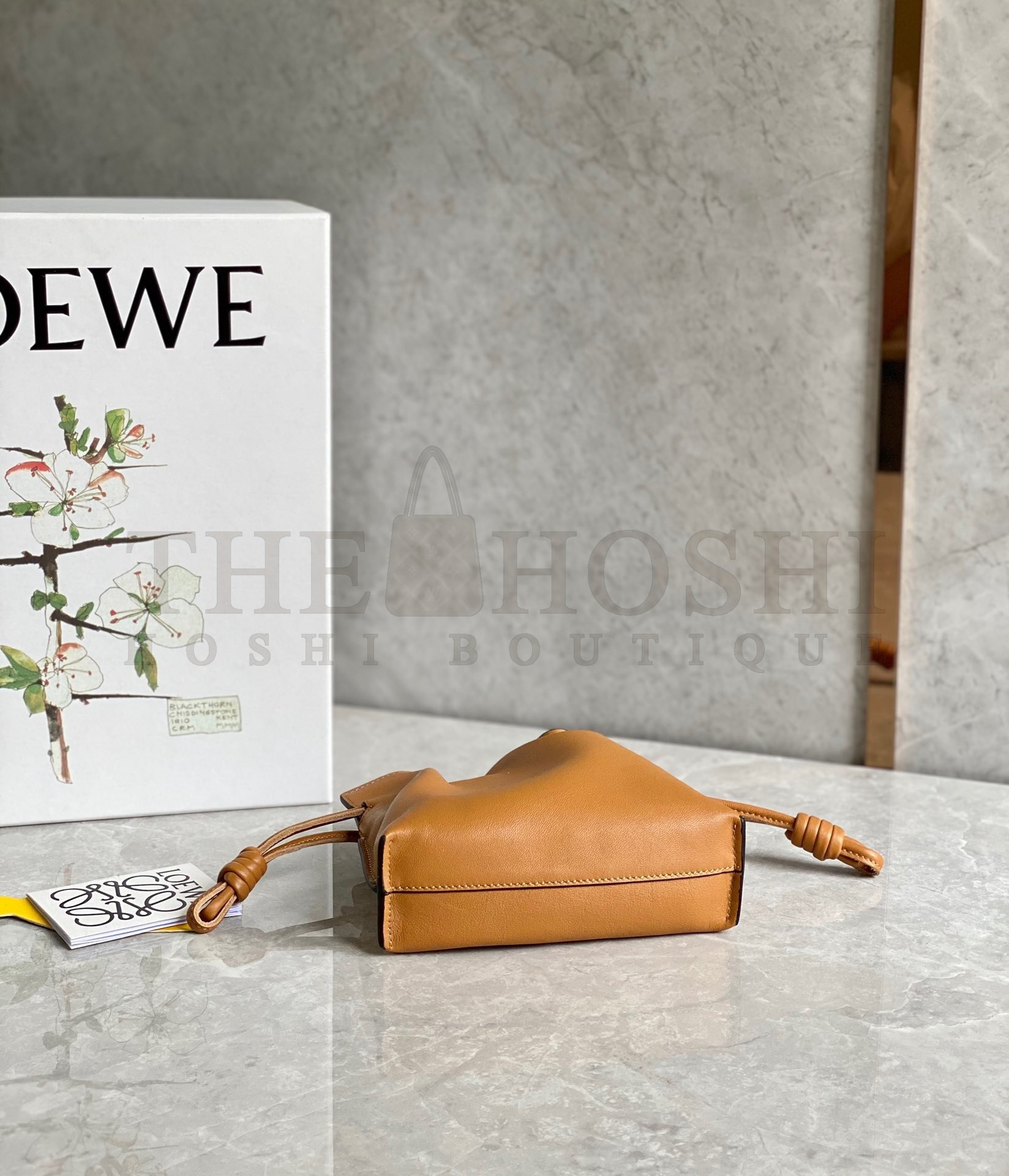 L0ew* Flamenco Nano Clutch In Brown Nappa Leather Master Quality