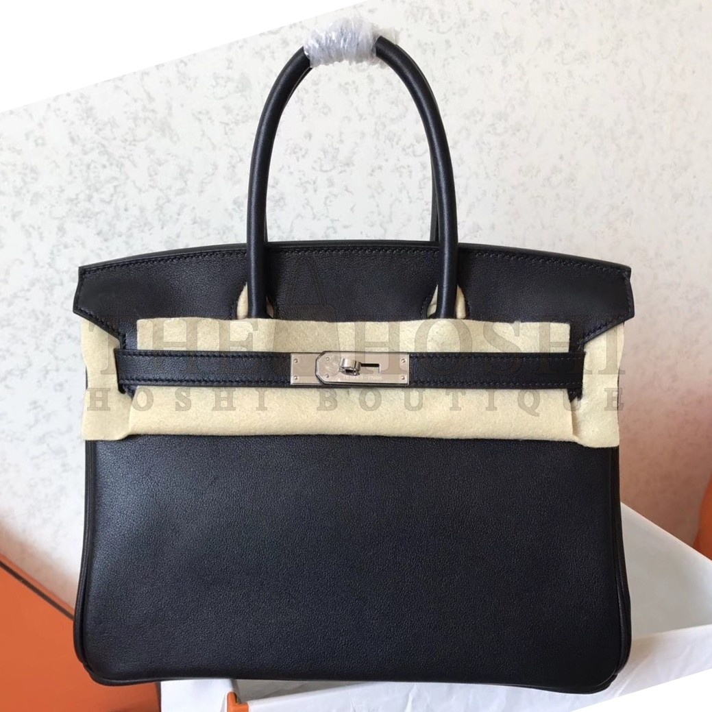 H**me5 Black Birkin 30cm Swift Handmade Bag Master Quality