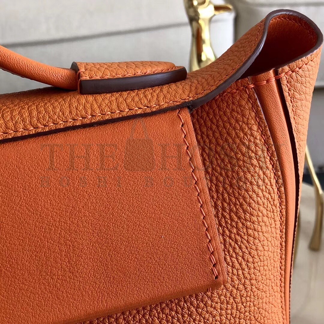 H**me5 24/24 29 Bag In Orange Clemence Calfskin Master Quality