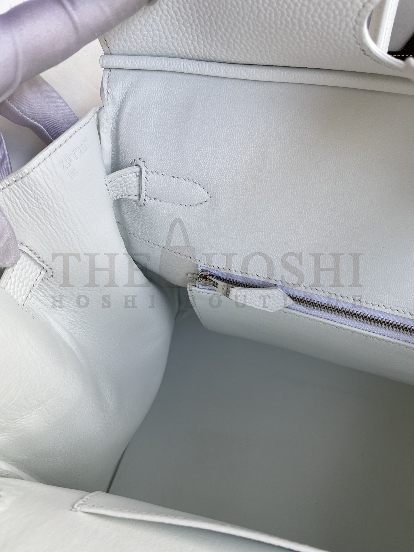 H**me5 Birkin 35 Handmade Bag In Toile & White Clemence Leather Master Quality