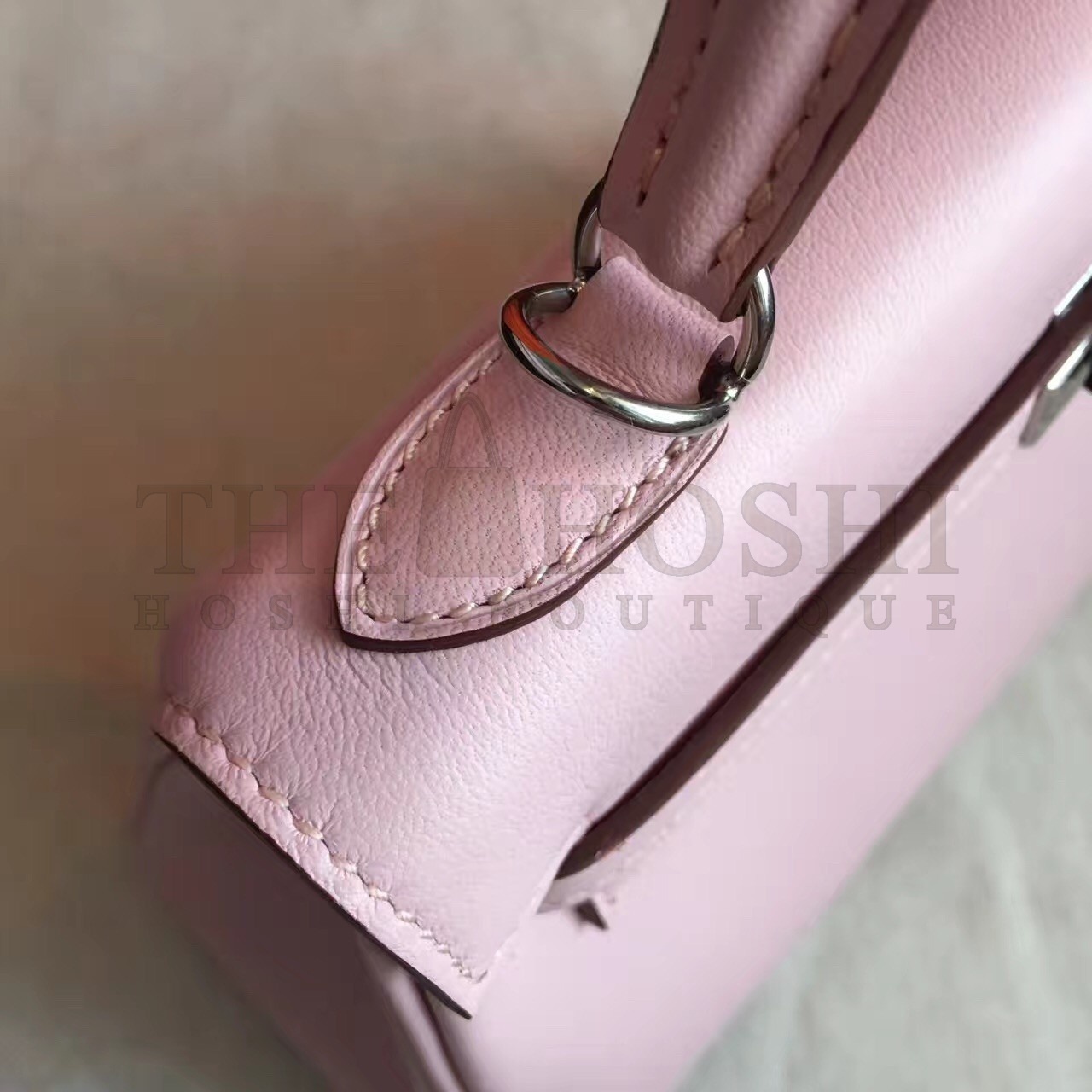 H**me5 Swift Kelly 25cm Retourne Handmade Rose Dragee Bag Master Quality