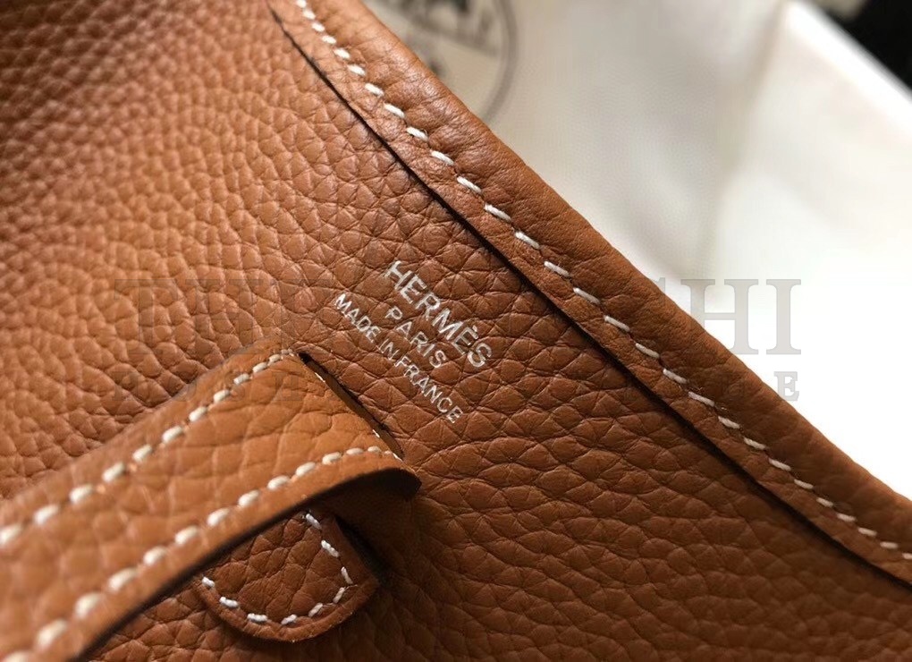H**me5 Evelyne III TPM Bag In Gold Clemence Leather Master Quality