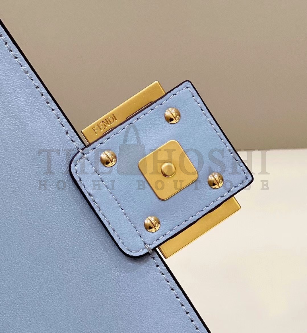 F**di Baguette Chain Midi Bag In Blue Nappa Leather Master Quality