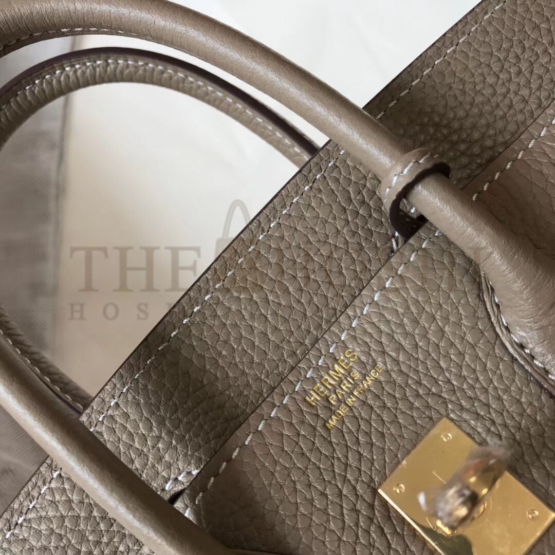 H**me5 Birkin 25cm Bag In Tourterelle Clemence Leather Master Quality