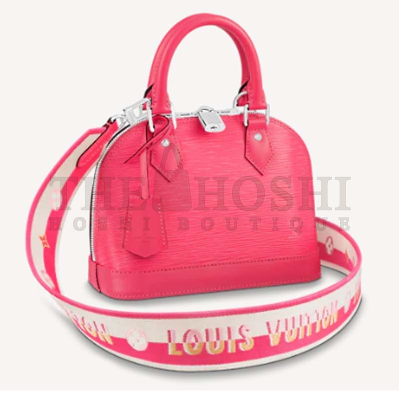 L0vis Vvtt0n LV Women Alma BB Handbag Pink Epi Grained Cowhide Leather Master Quality