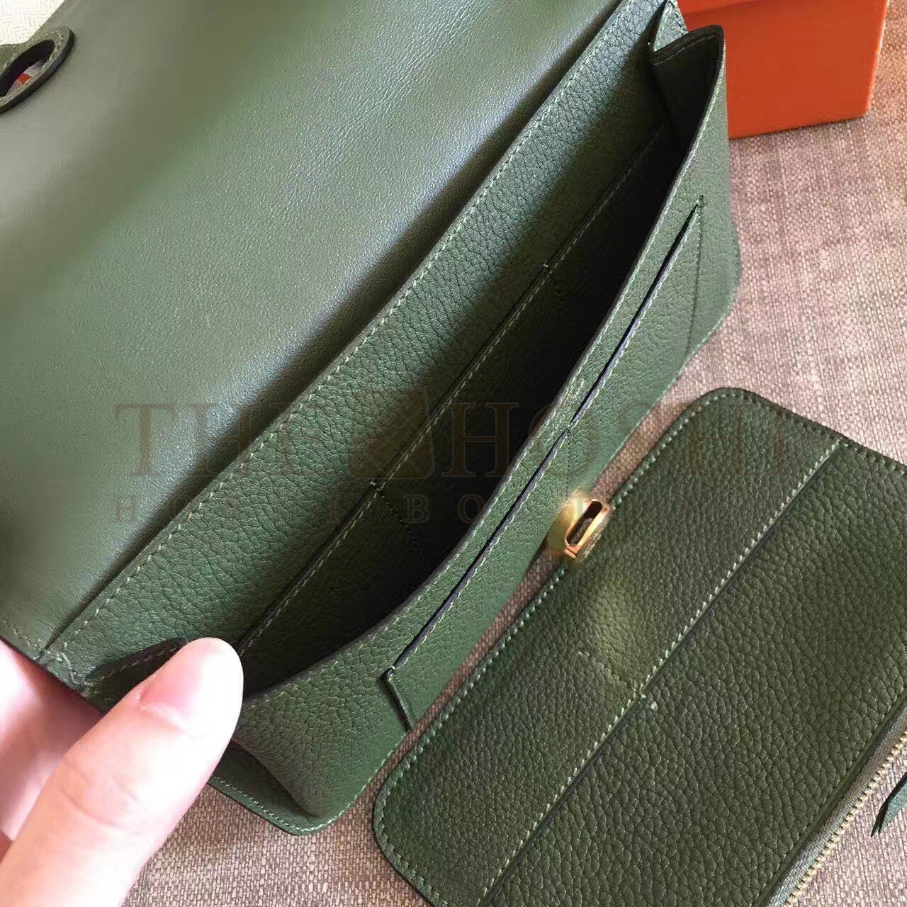 H**me5 Dark Green Dogon Duo Combined Wallet Master Quality