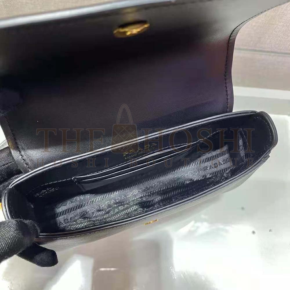 Pra*a Women Saffiano Leather Shoulder Bag-Black Master Quality