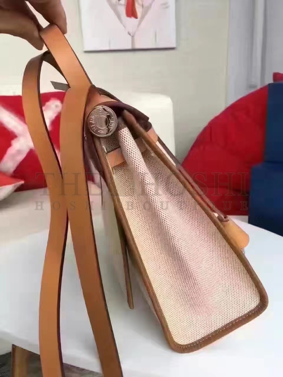 H**me5 Herbag Zip PM 31cm Bag In Beige Canvas Master Quality