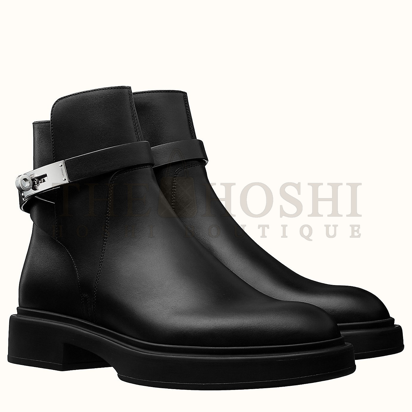H**me5 Veo Ankle Boots In Black Calfskin Master Quality