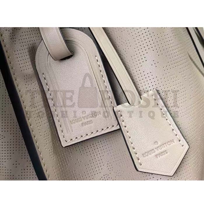 L0vis Vvtt0n LV Women Muria Bucket Bag Gray Mahina Perforated Calfskin Leather Master Quality