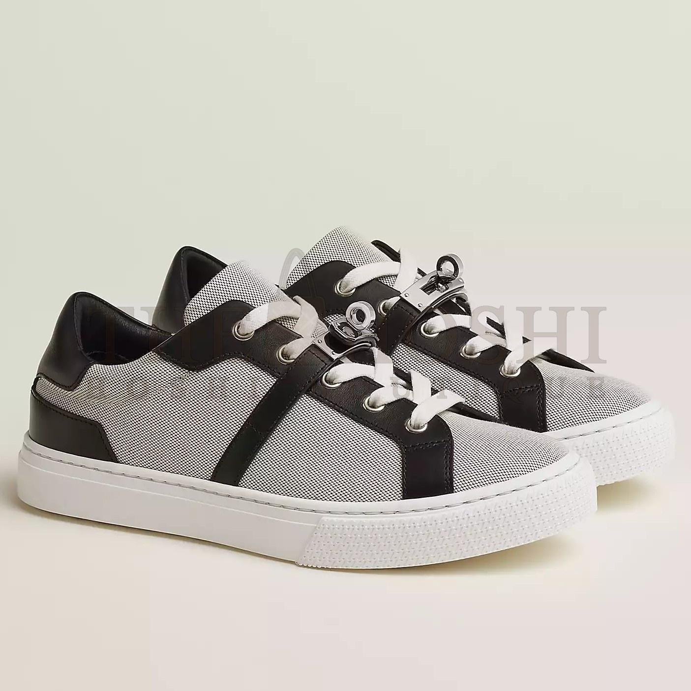 H**me5 Women's Day Sneakers in H Canvas with Black Leather Master Quality