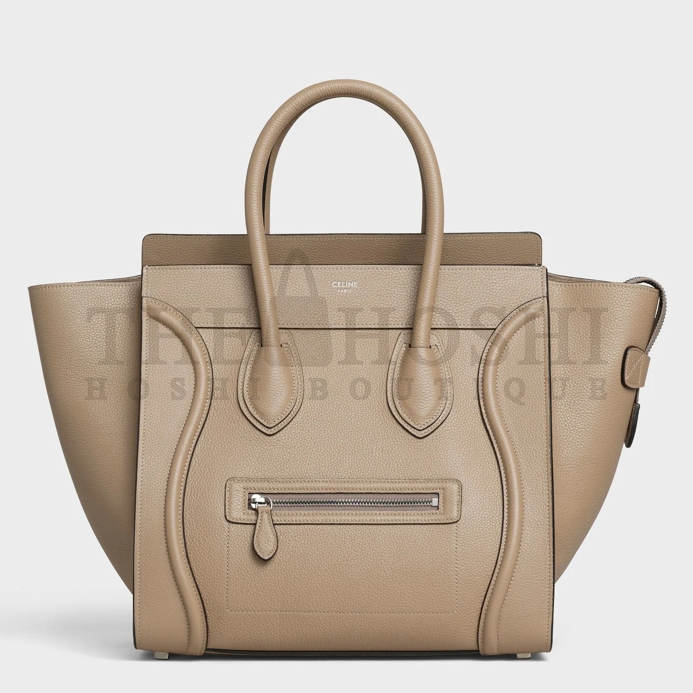 Ce1i*e Mini Luggage Tote Bag In Dune Drummed Calfskin Master Quality