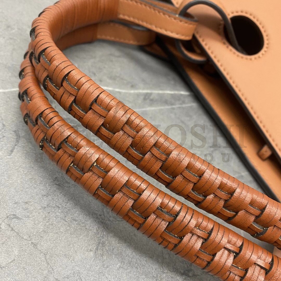 L0ew* Anagram Small Tote In Brown Classic Calfskin Master Quality