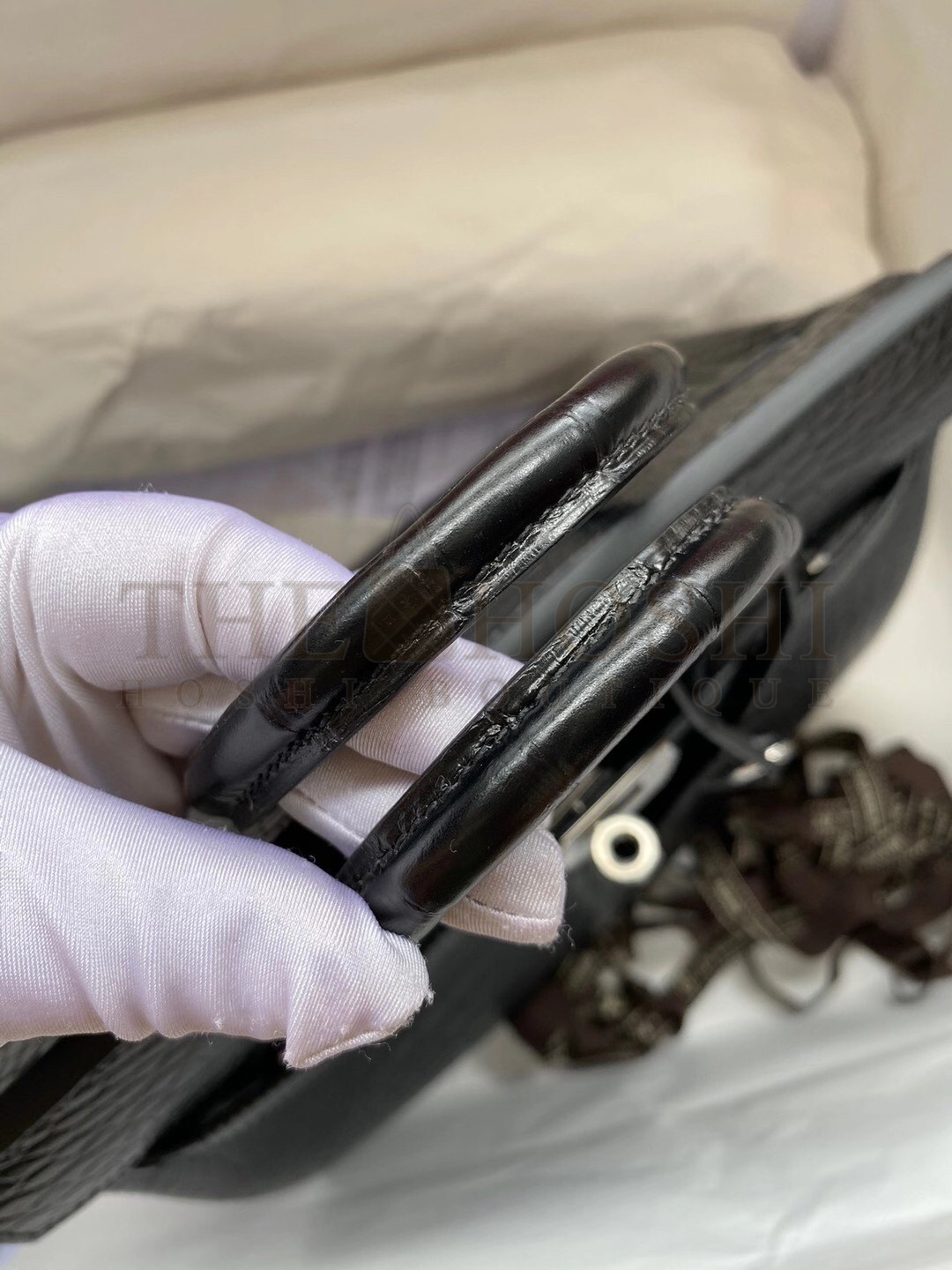 H**me5 Black Birkin 25cm Matte Alligator Crocodile Skin Bag Master Quality