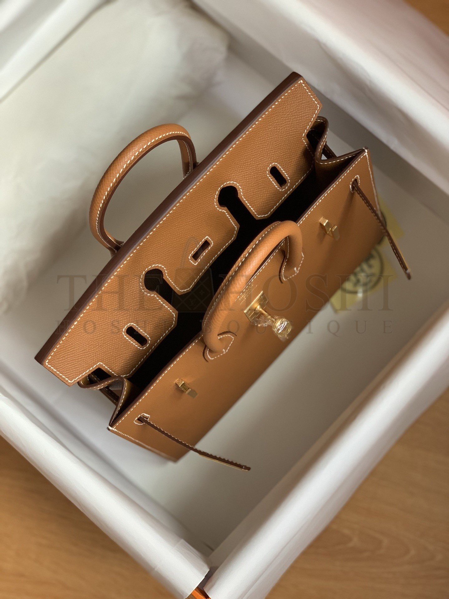 H**me5 Birkin 25/30 Sellier Handmade Bag In Gold Epsom Calfskin Master Quality