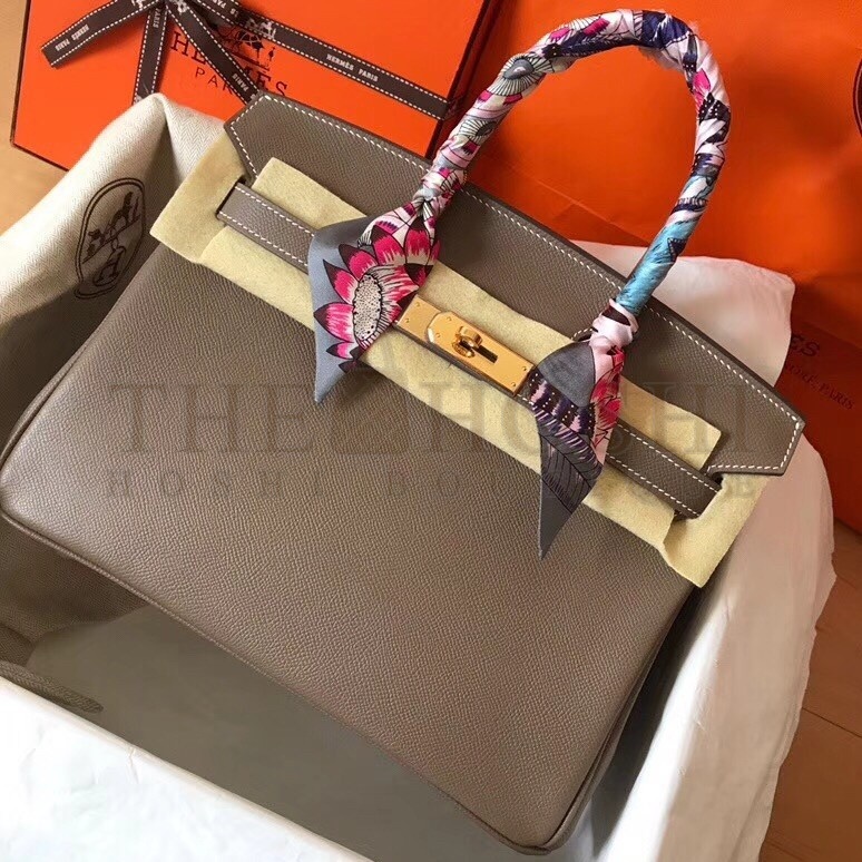 H**me5 Taupe Birkin 30cm Epsom Handmade Bag Master Quality