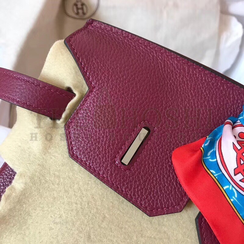 H**me5 Bordeaux Birkin 35cm Clemence Handmade Bag Master Quality