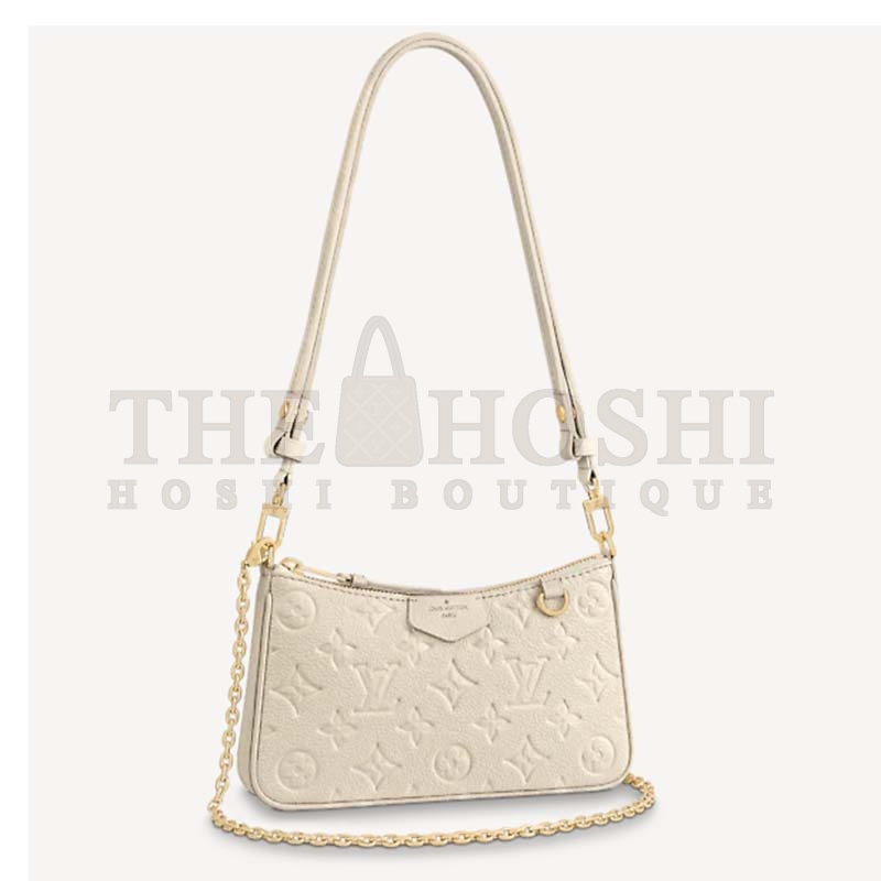 L0vis Vvtt0n LV Women Easy Pouch On Strap White Monogram S*pple Grained Cowhide Master Quality