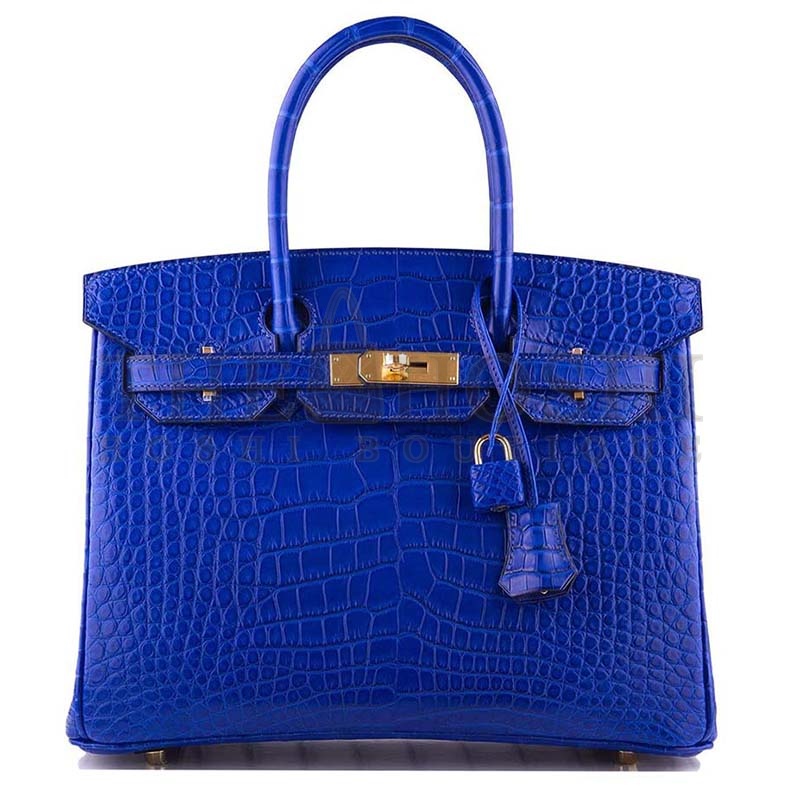 H**me5 Birkin 30 Bag in Alligator Leather with Gold Hardware Master Quality