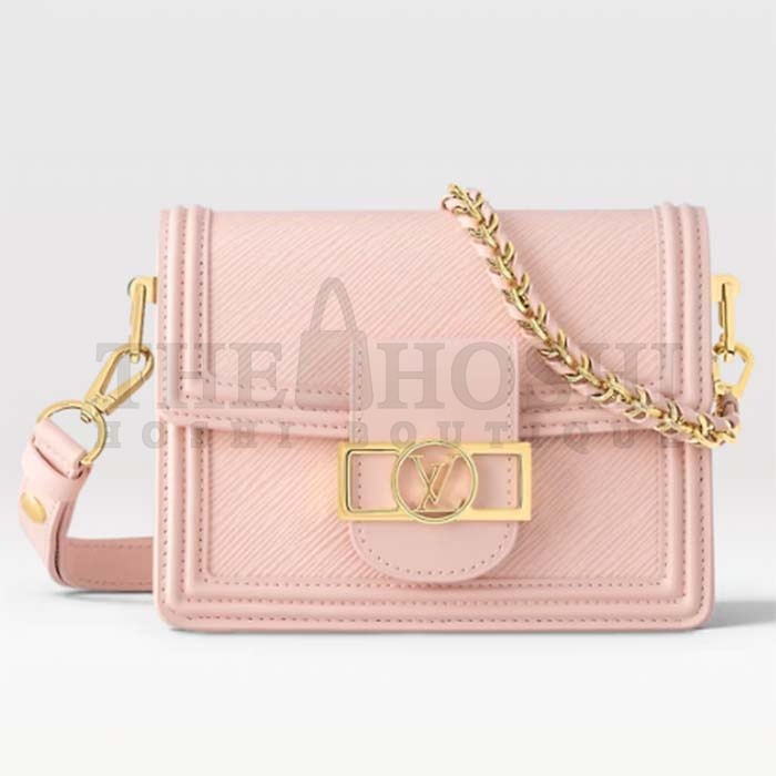 L0vis Vvtt0n LV Women Mini Dauphine Handbag Pink Epi Grained Cowhide Leather Master Quality