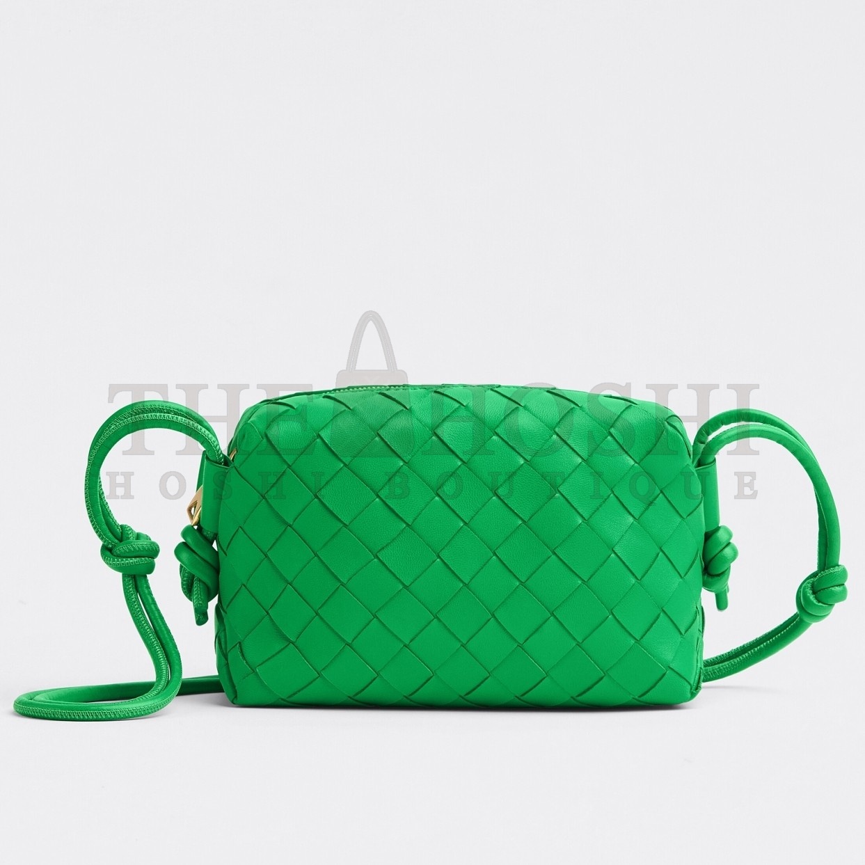 B0tt*ga Ven*ta Mini Loop Bag In Green Intrecciato Lambskin Master Quality