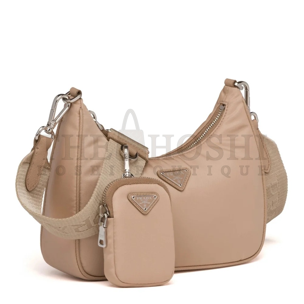 Pra*a Re-Edition 2005 Shoulder Bag In Beige Re-Nylon Master Quality