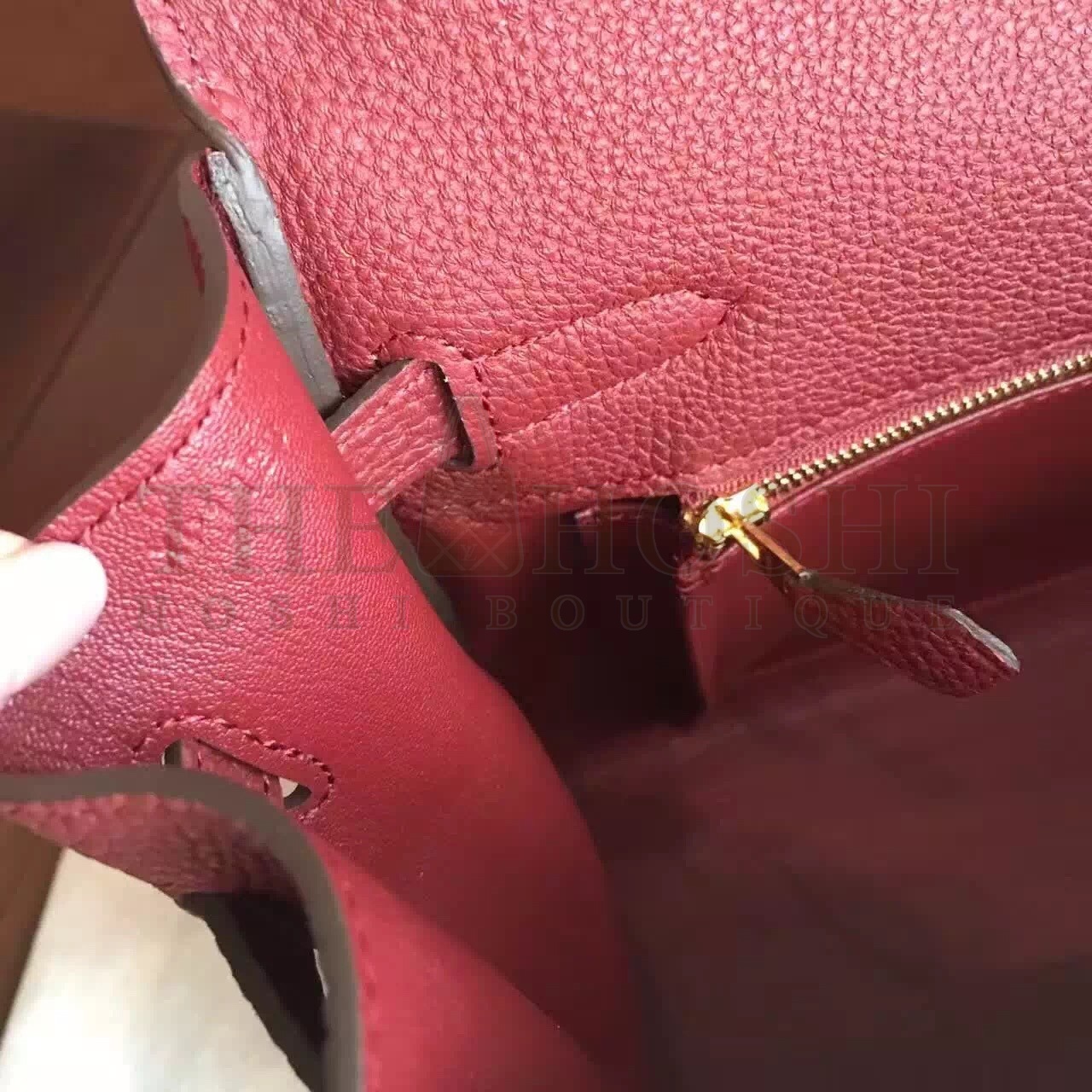 H**me5 Bordeaux Clemence Kelly 35cm Handmade Bag Master Quality