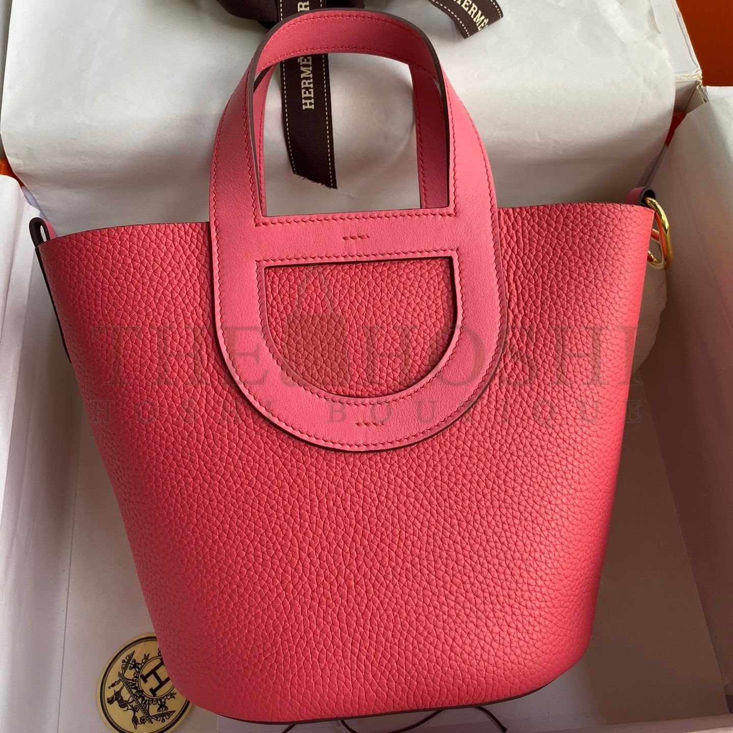 H**me5 In The Loop 18 Handmade Bag in Rose Lipstick Clemence Leatherther Master Quality