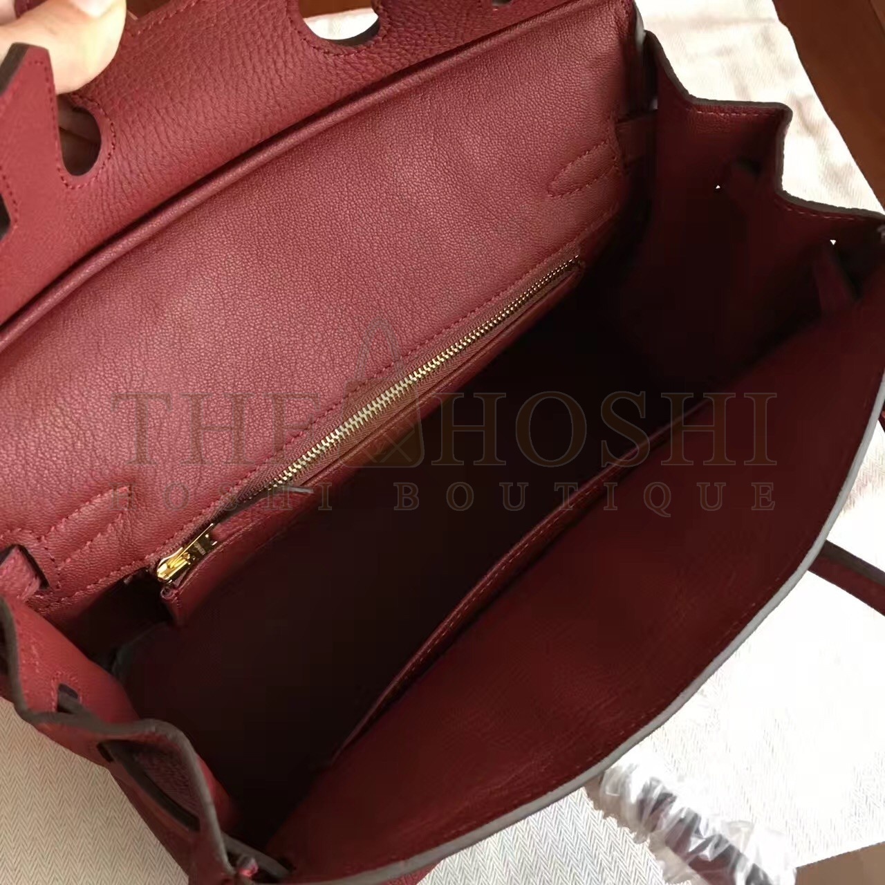 H**me5 Bordeaux Birkin 25cm Clemence Handmade Bag Master Quality