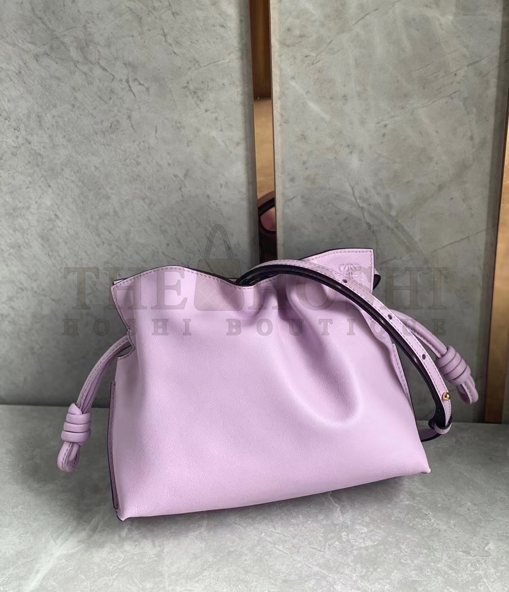 L0ew* Mini Flamenco Clutch Bag In Bloom Orchid Calfskin Master Quality