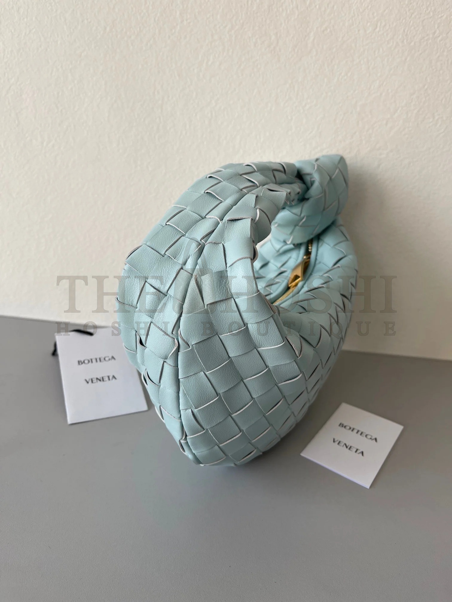 B0tt*ga Ven*ta BV Jodie Mini Bag In Teal Washed Intrecciato Lambskin Master Quality