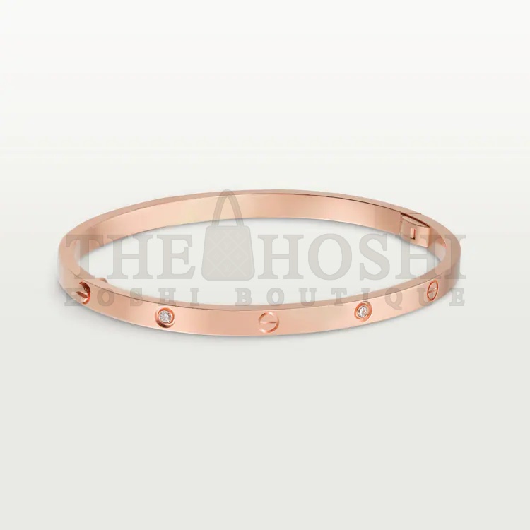 Ca*t1er LOVE BRACELET, SMALL MODEL, 6 D1am0ndS, Rose Gold Master Quality