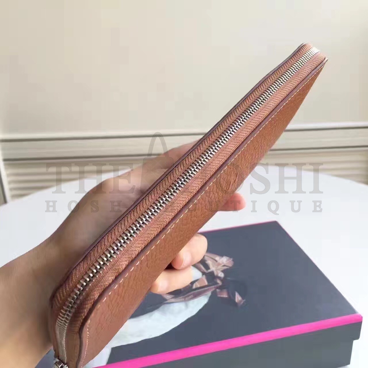 H**me5 Brown Clemence Azap Zipped Wallet Master Quality