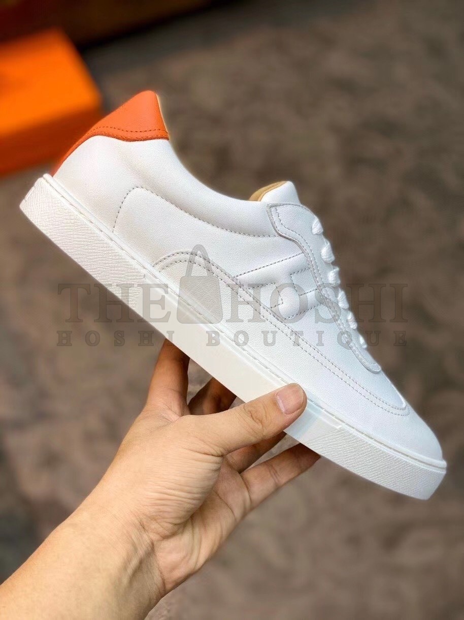 H**me5 Quicker Sneakers In White/Orange Calfskin Master Quality