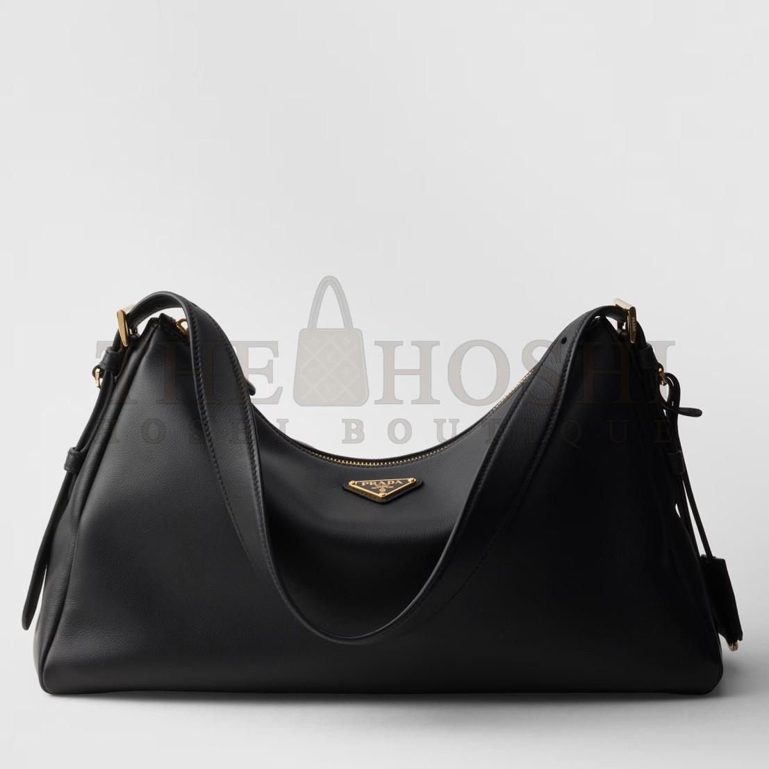 Pra*a Aimee Large Shoulder Bag in Black Leather Master Quality