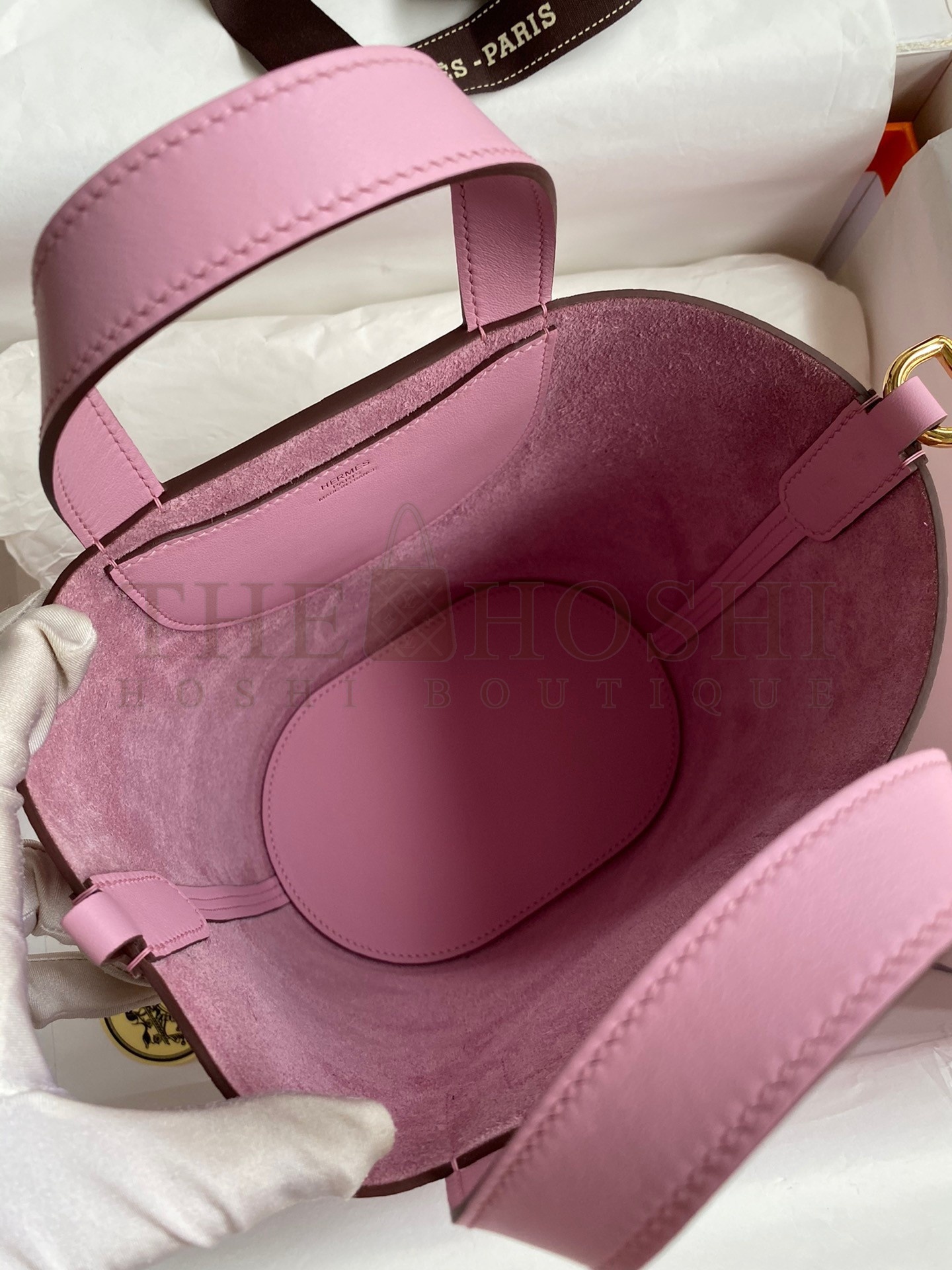 H**me5 In The Loop 18 Handmade Bag in Mauve Sylvestre Clemence Leather Master Quality