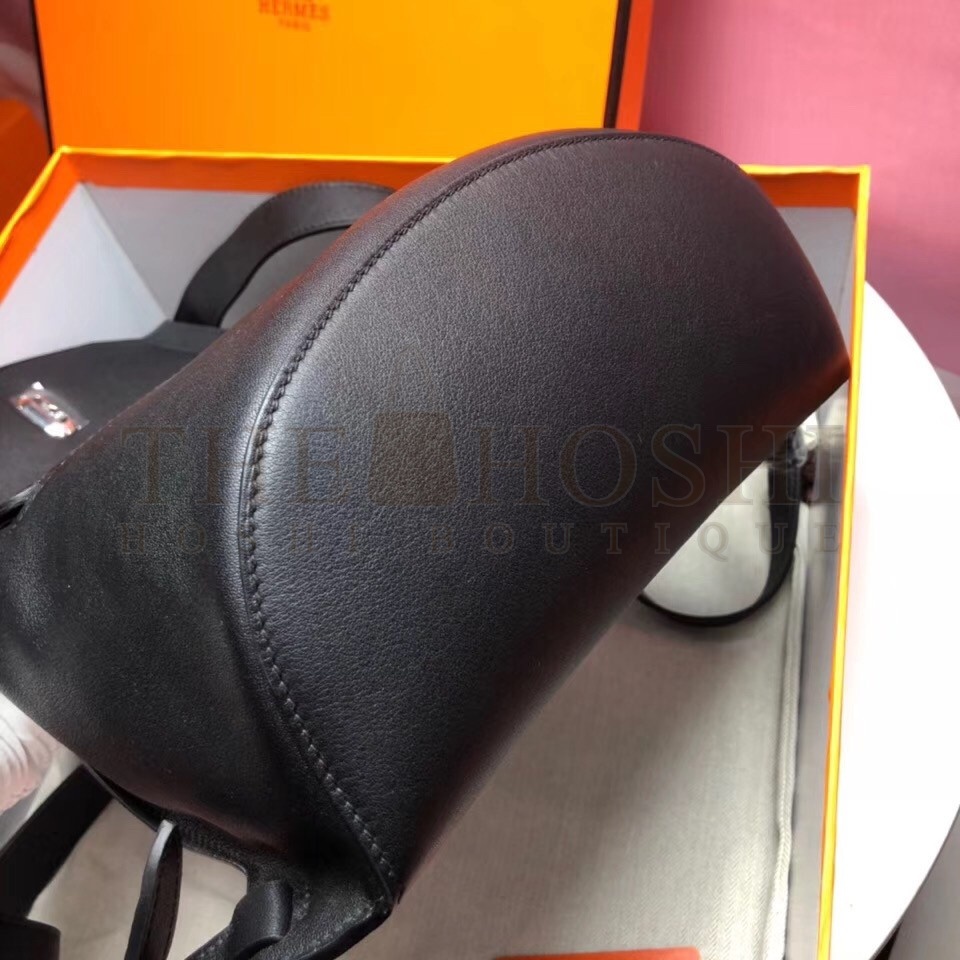 H**me5 GR24 Backpack In Black Swift Calfskin Master Quality