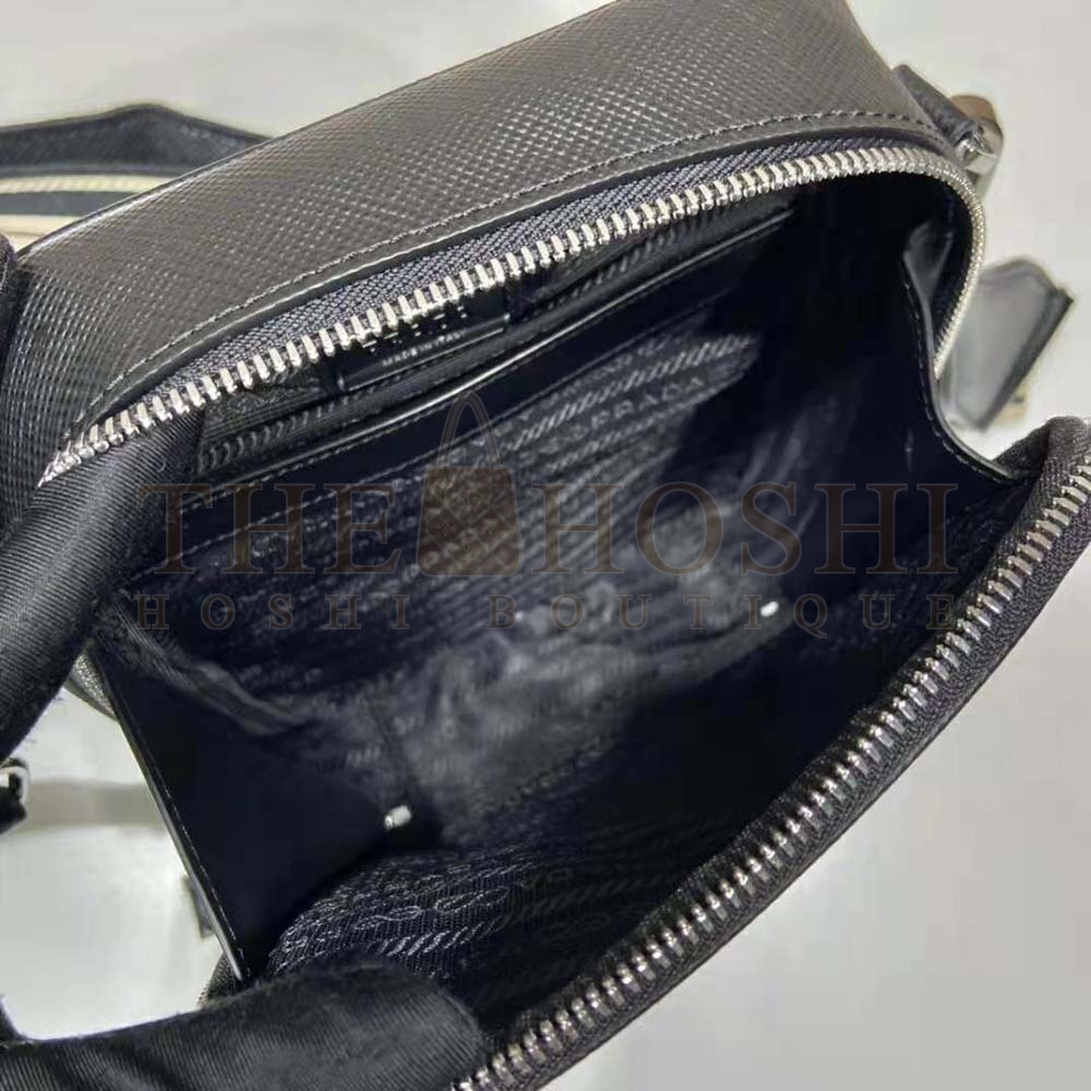 Pra*a Women Saffiano Leather Shoulder Bag-Black Master Quality