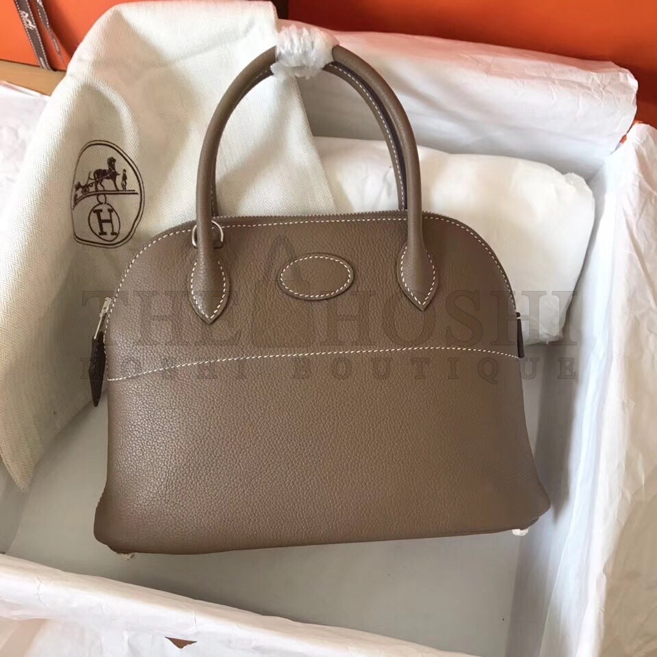H**me5 Taupe Clemence Bolide 27cm Handmade Bag Master Quality