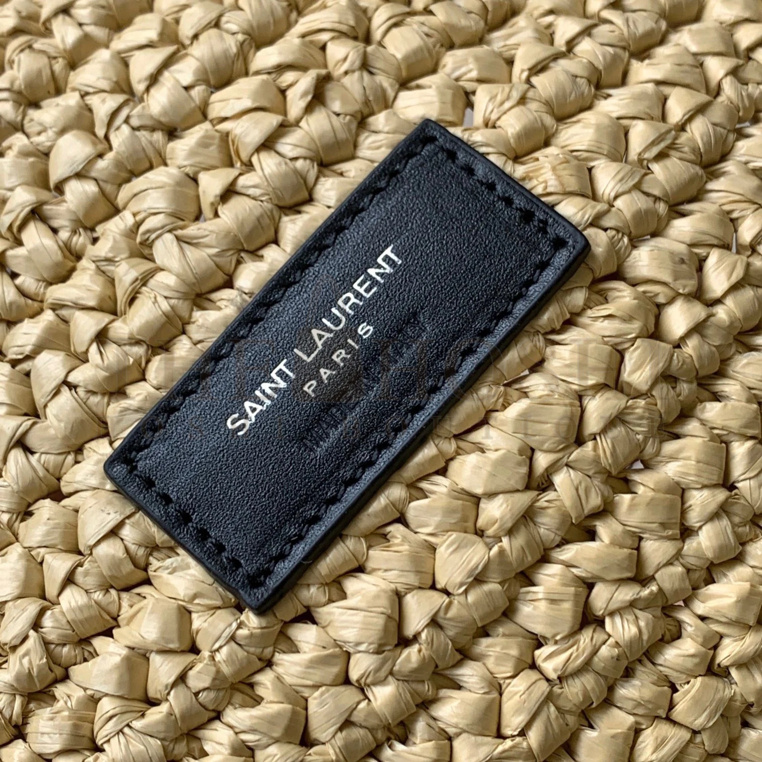 Sa1nt Lau*nt Rive Gauche Tote Bag in Beige Raffia and Leather Master Quality