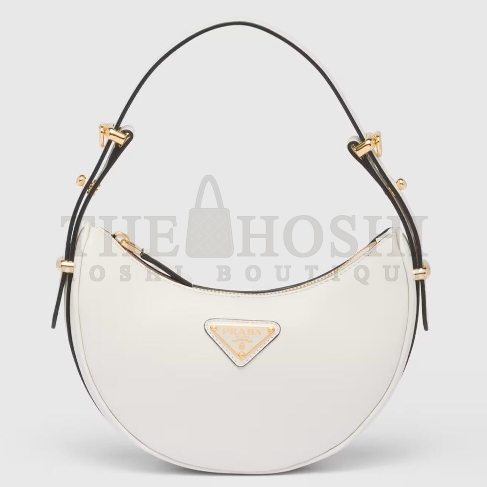 Pra*a Arque Mini Shoulder Bag in White Leather Master Quality