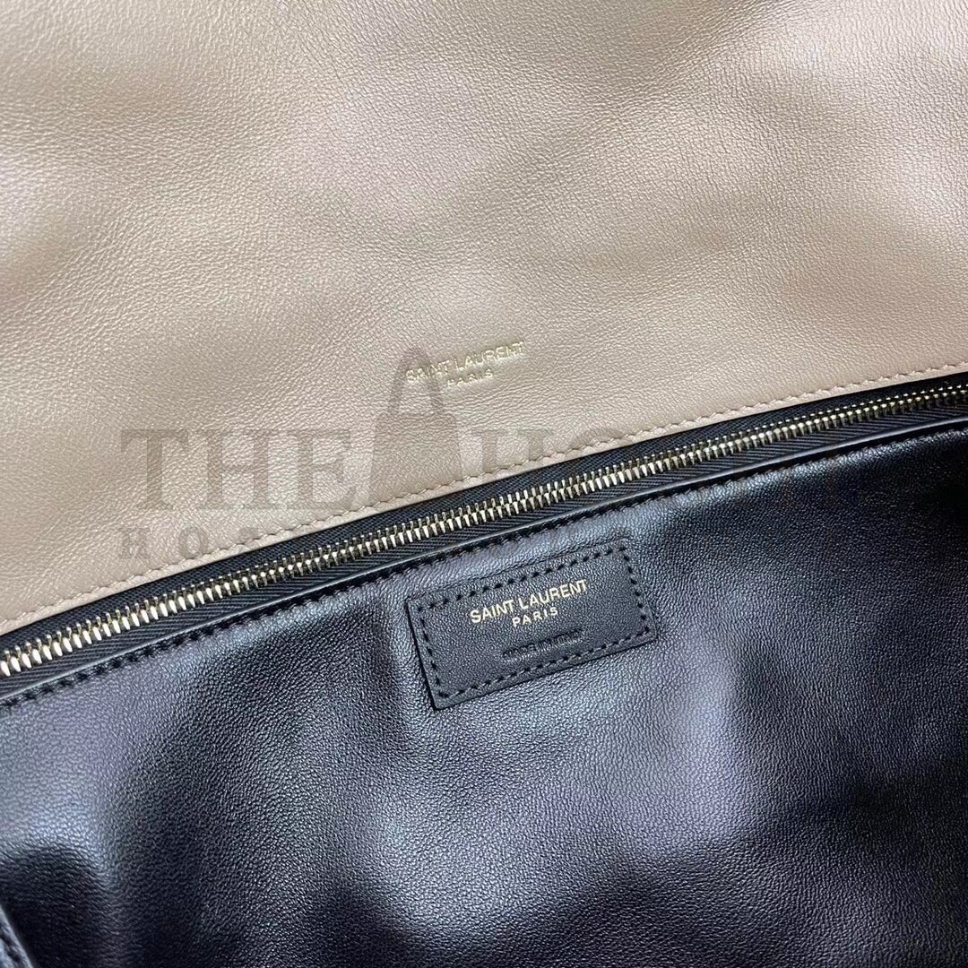 Sa1nt Lau*nt Sade Puffer Envelope Clutch In Beige Lambskin Master Quality