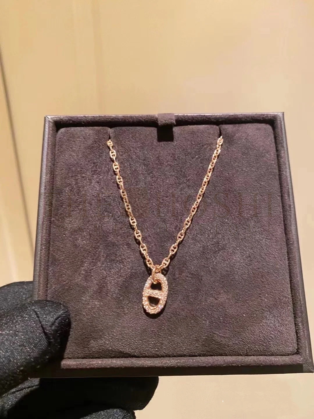 H**me5 Pig Nose Necklace, Full of D1am0nds Master Quality