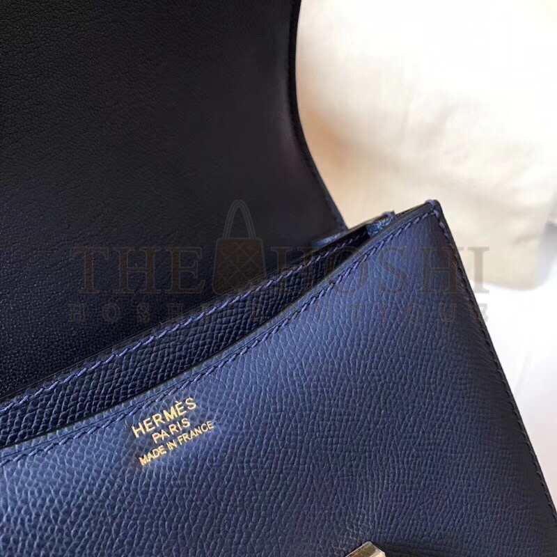 H**me5 Mini Constance 18cm Sapphire Epsom Bag Master Quality