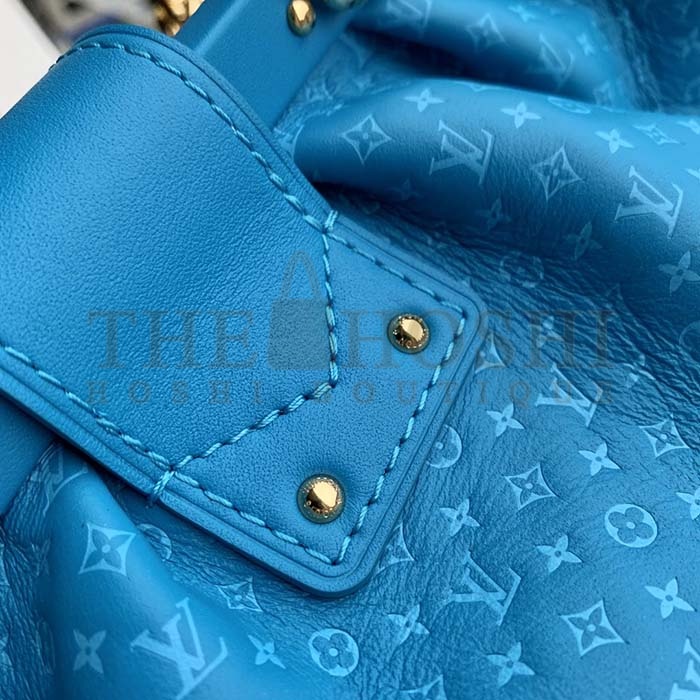 L0vis Vvtt0n LV Women Monogram Clutch Blue Calfskin Leather S-Lock Master Quality