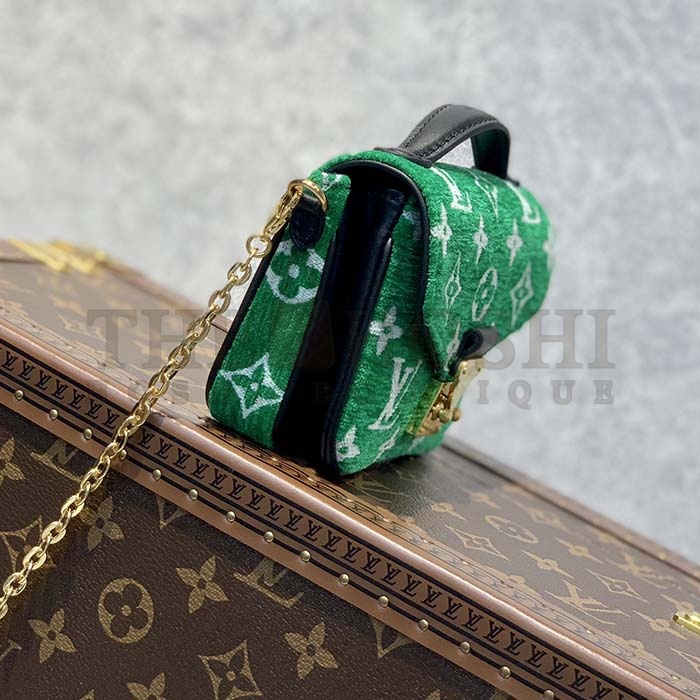 L0vis Vvtt0n LV Women Micro Metis Bag Green Monogram Jacquard Velvet Master Quality