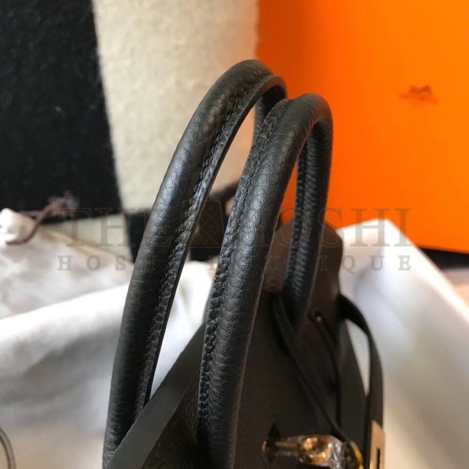 H**me5 Birkin 25cm Bag In Black Clemence Leather Master Quality