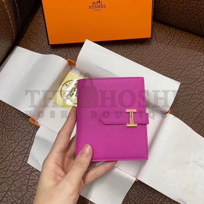 H**me5 Bearn Compact Wallet In Magnolia Epsom Leather Master Quality