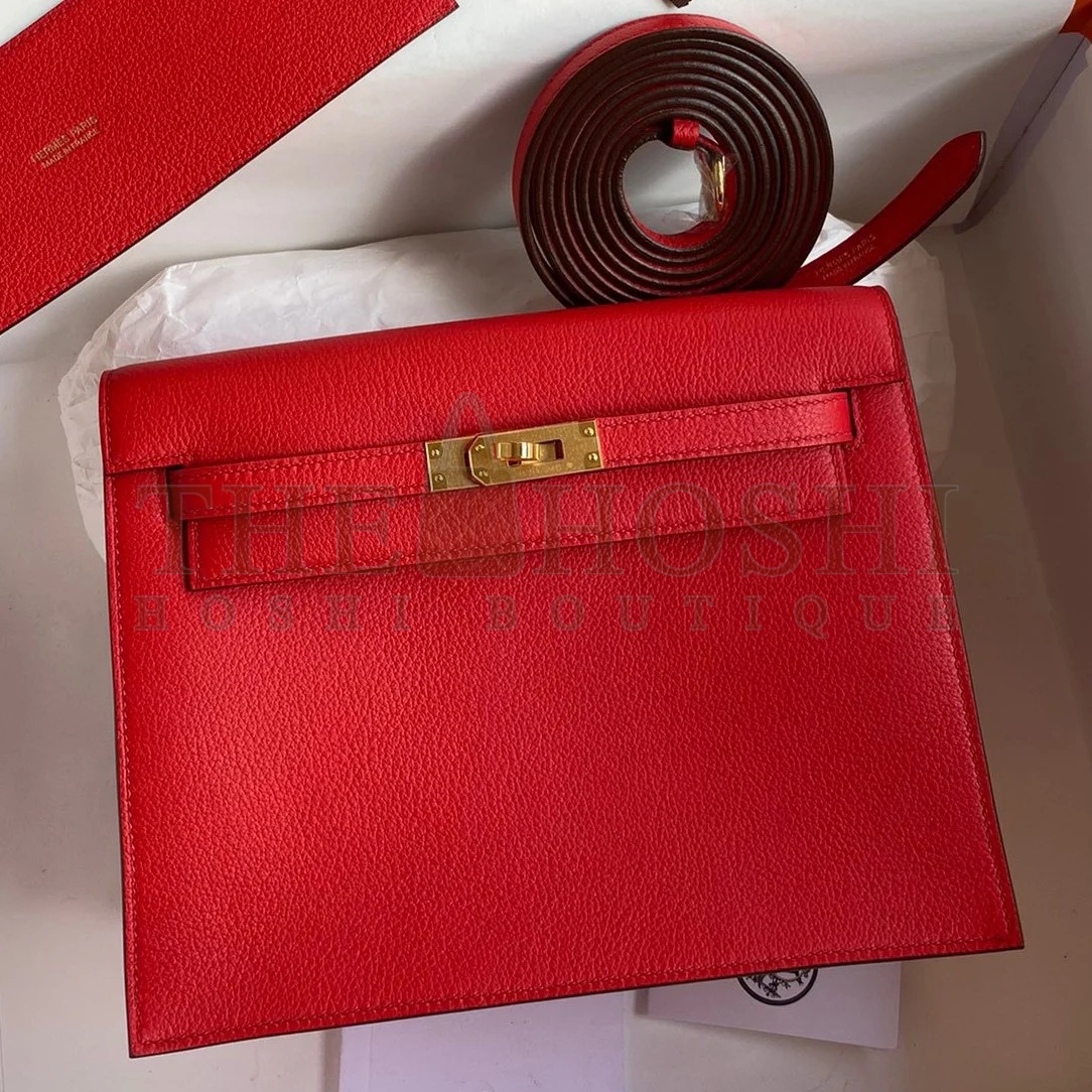 H**me5 Kelly Danse II Handmade Bag In Red Evercolor Calfskin Master Quality